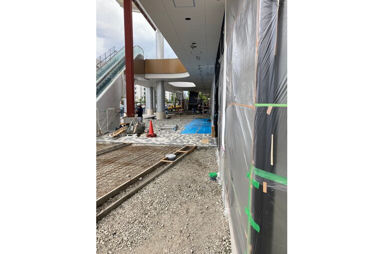 茅ヶ崎からあげ店舗　新装工事　現地調査風景