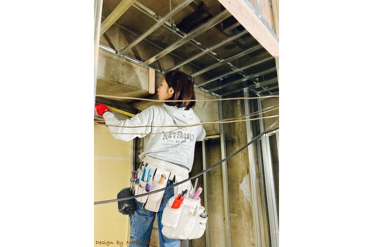 銀座　寿司店 新装工事 下地組状況